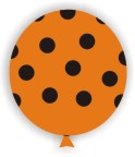 Bolinhas pretas com laranja
