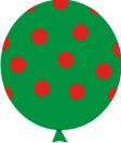 Bolinhas vermelhas com verde