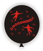 Futebol preto com vermelho