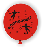 Futebol vermelho com preto